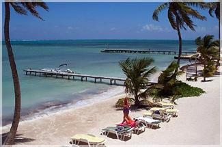view of the beach from Banana Beach Resort