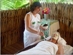 Belize: A fascintating yet relaxing tour 
combining two spa resorts, Maruba Resort and Jungle Spa and Inn at Roberts Grove. Travel in style as you enjoy the highlights of the Rainforests and 
Barrier Reef Islands of Belize, explore ancient Mayan temples hidden in lush tropical jungles teeming with wildlife. What a trip!