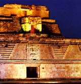 the fabulous 
light and sound show at Uxmal